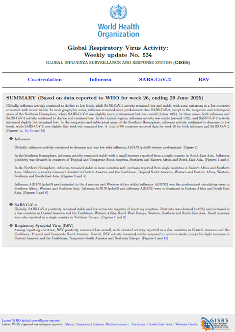 Influenza Update N° 534