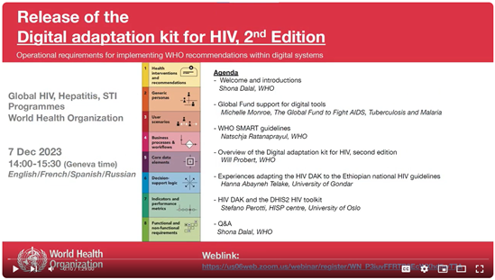 Webinar: release of the 2nd edition of the Digital adaptation kit for HIV