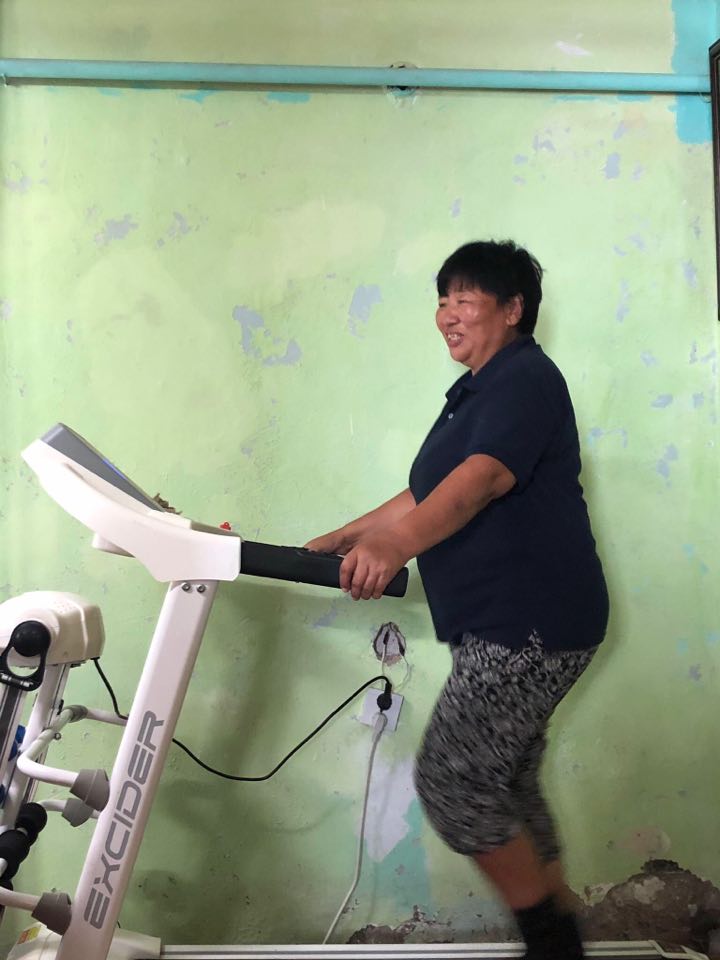 Mongolia - patient perspective - Patient J.Jargal - doing exercise at home