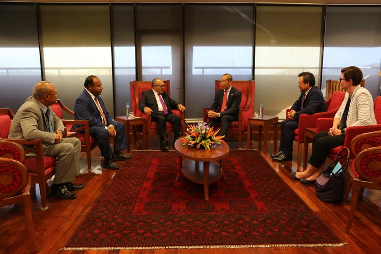 #05 WHO Regional Director Dr Takeshi Kasai meets PNG PM Peter O'Neill